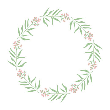 Decorative floral simple vector frame