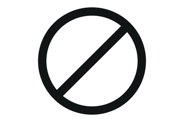 NO symbol, prohibition or forbidden sign