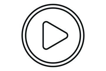 Play button icons on transparent background 