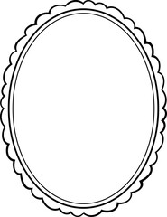 Doodle oval frame border element