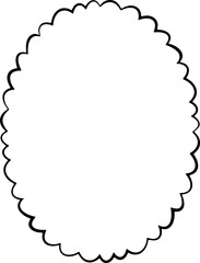 Obraz premium Doodle oval frame border element
