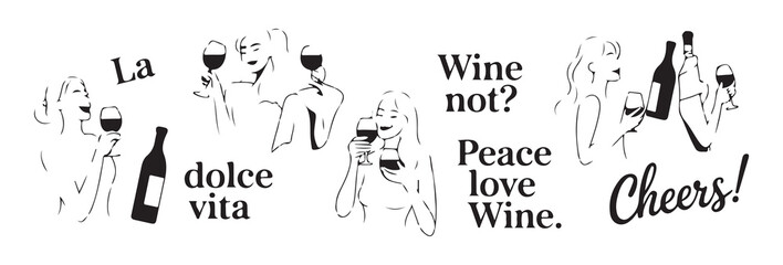 Friends celebrating with wine enjoying life together cheers to good times and dolce vita moments