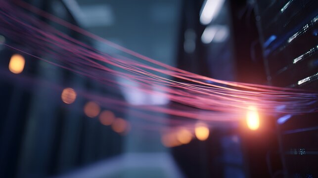 Glowing data streams visualize digital connections and modern technology innovation concept imagery - Powered by Adobe