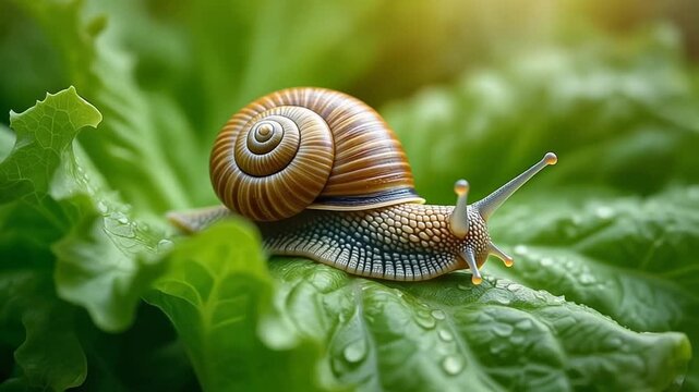 snail on a leaf