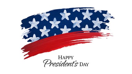 Happy president's day with patriotic flag illustration