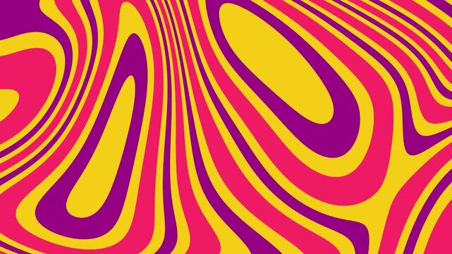 Abstract colorful swirling lines in yellow pink and purple creating a dynamic pattern