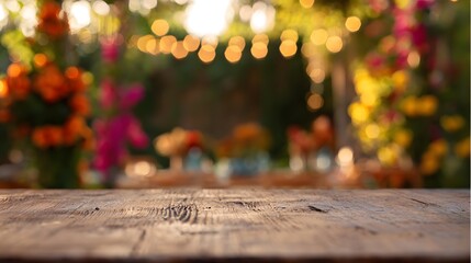 Summer garden party table glowing warmly invites guests to a joyful outdoor celebration