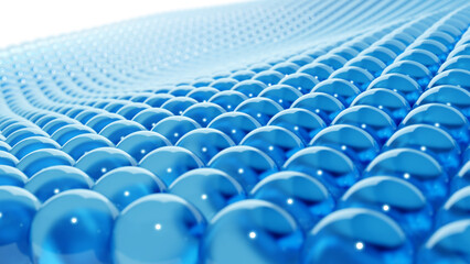 Naklejka premium Blue Glossy Bubble Pattern Abstract Texture