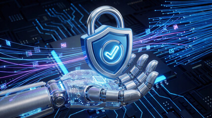 Innovative cyber security technology background featuring digital data transfer and binary code patterns for futuristic network communication and secure software business concepts