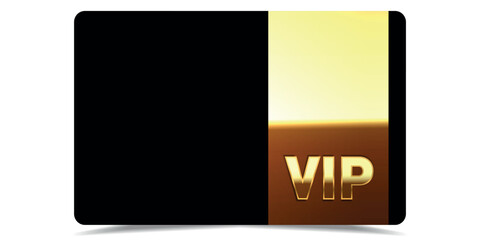 VIP gold card. Luxury texture template design. Vip ticket on black background for invitation, club, award, casino, certificate. Golden exclusive premium card.