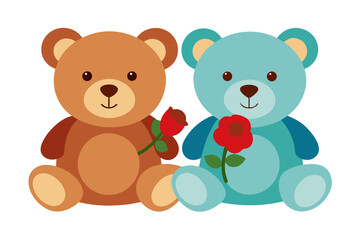 Obraz premium teddy bear with heart