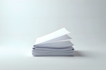 Stack of Documents on a White Surface