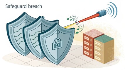 Digital Security Shields Guarding Against Cyber Threats and Data Breaches to Corporate Structures