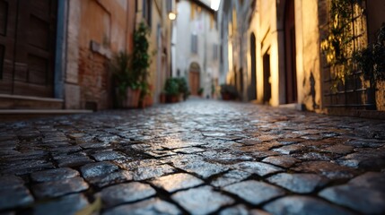 Cobblestone alleyway