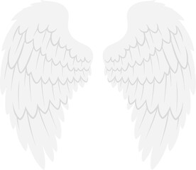 Obraz premium Minimalist Flat Angel Wings Symbolic of Freedom and Spirituality Illustration