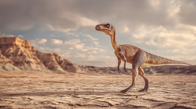 Coelophysis bauri in Arid Desert Landscape