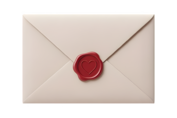 Blank paper correspondence letter with a red wax seal icon for business mail and postal message communication vector illustration