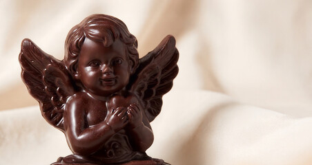 Chocolate Valentines Cupid, food art, conceptual food