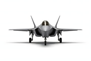 Fototapeta premium Minimalist Studio Photograph of F-35 Lightning II Stealth Fighter on White Background