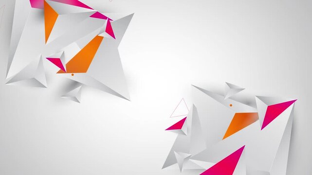 3D modern, abstract geometric Polygon motion background design