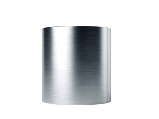 Close up of a reflective, cylindrical metal surface.