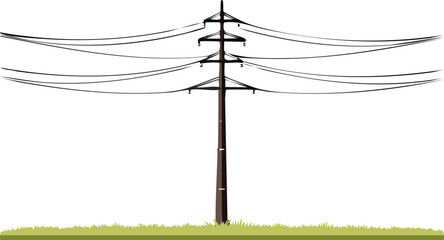 vector illustration of an electric power lines
