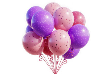 Purple and Pink Starry Balloons