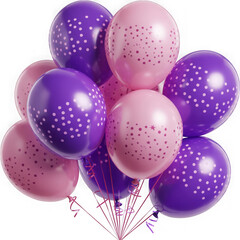 Purple and Pink Starry Balloons