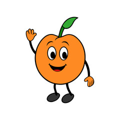 cartoon orange fruit character