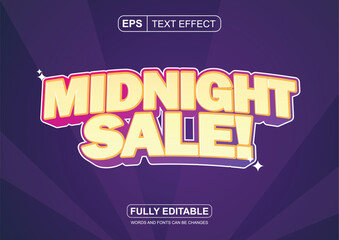 Yellow-Purple Midnight Sale Editable Font
