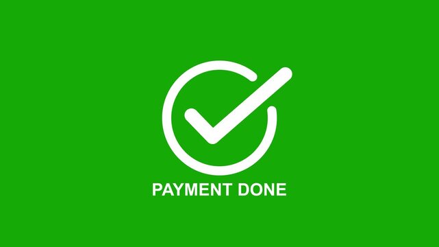 Payment done mark icon animation. Approval, success, agreement motion graphics. tick sign accepts select confirm 4k video footage. Animated checkbox circle sign symbol.