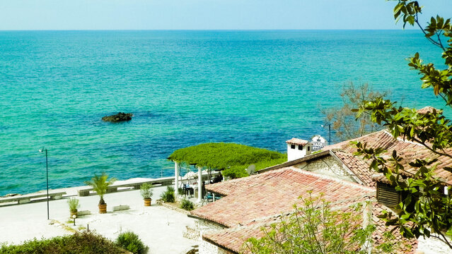 Coastal area in Balchik, Bulgaria.