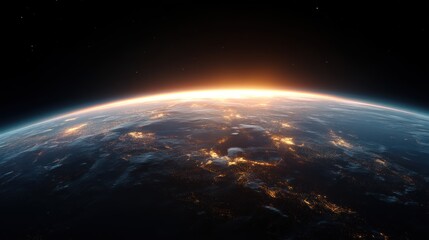 Earth sunrise space