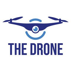 the drone flat minimalist logo design