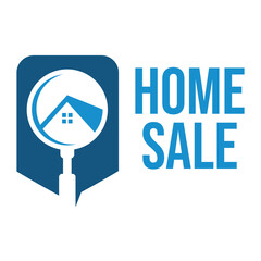home sale flat minimalist logo design