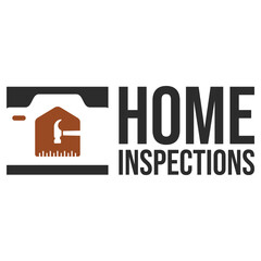 home inspections flat minimalist logo design