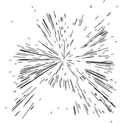 Obraz premium Manga comic effect banner with speed rays in retro style. black action line speed effect. cartoon stripes for decoration.