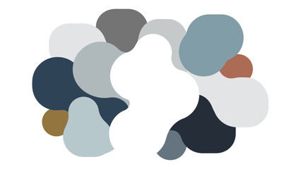 Abstract Colored Shapes and Forms Arrangement.