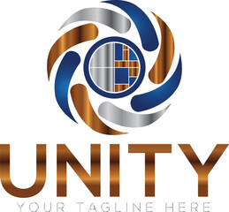 Diverse Community People Logo Global Teamwork, Unity, Social Charity Group Icon