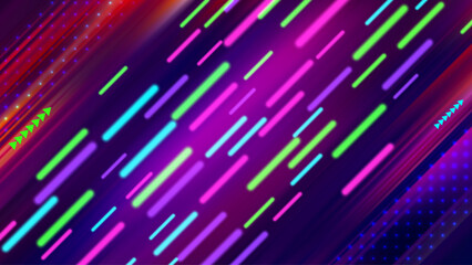 Neon Speed Lines Background with Dynamic Motion