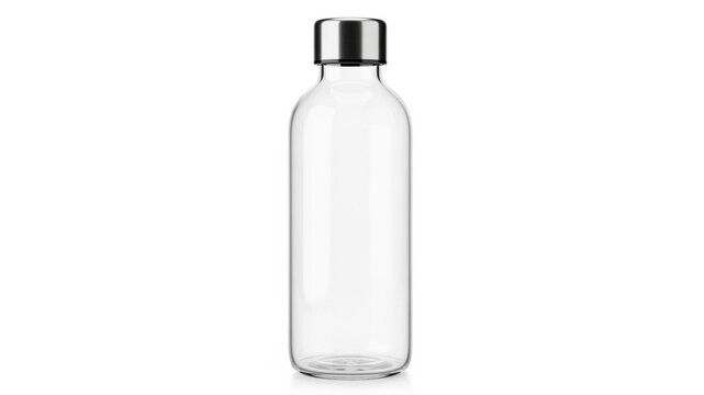 Clear Borosilicate Glass Water Bottle with Stainless Steel Leak-Proof Lid - 500ml Reusable Eco-Friendly Drinkware for Gym, Travel, and Office - BPA Free