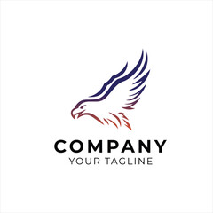 Fototapeta premium Eagle Wing Logo Vector – Dynamic Speed and Motion Symbol