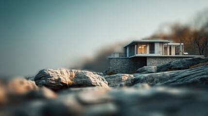 Modern house landscape