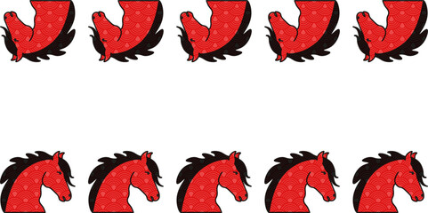 2026 Chinese New Year vector Frame template design. Abstract 2026 Zodiac animal empty Frame for banner placard cover design. EPS 10