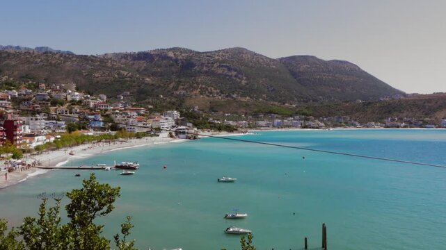 Gorgeous View of a Beach in Himare, Albania