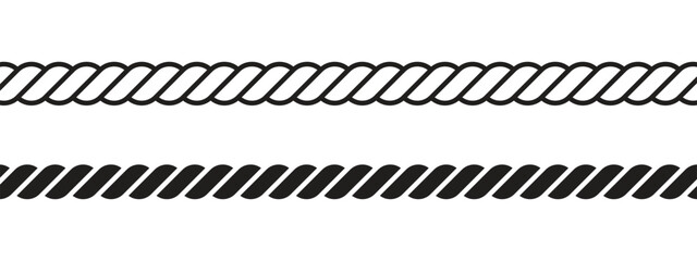 Twisted Rope Cable Icon Set for Nautical and Industrial Themes © JannatulFerdous