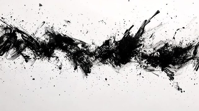 monochrome chaotic black scribbles messy abstract lines video