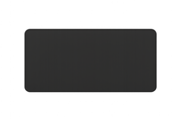 Black rectangular mouse pad with rounded corners