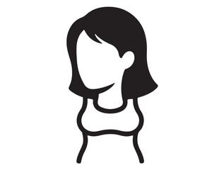 Smooth Abdominal Curve in Silhouette of girl white background.