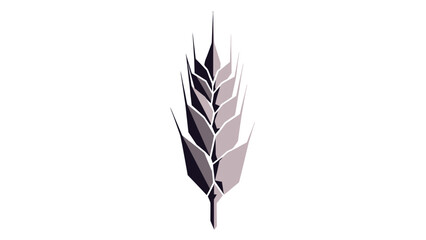 A stylized wheat stalk graphic, rendered in shades of grey and black, set against a white background © gudangPIXEL